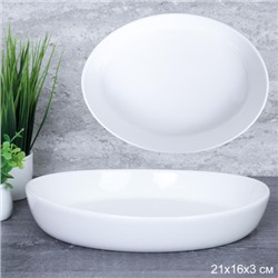 Блюдо овальное 21х16 см глубокое / WD-1420 /уп 30/