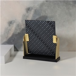 Зеркало настольное, зеркальная поверхность 15×17.5 см, цвет золотистый
