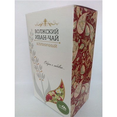 ВОЛЖСКИЙ Иван-Чай листовой ферментированный, сбор "КЛУБНИЧНЫЙ",60 гр. коробка