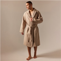 Халат вафельный мужской SL HOME: Waffle «Саббиа», размер M, хлопок 100%, коричневый