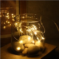 Гирлянда светодиодная нить 3 м 30 LED / GN24 /уп 200/теплый белый USB