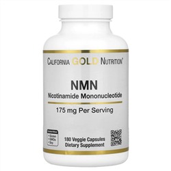 California Gold Nutrition, NMN, 175 мг, 180 растительных капсул