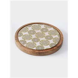 Клош стеклянный, 24×24×18.5 см, дерево