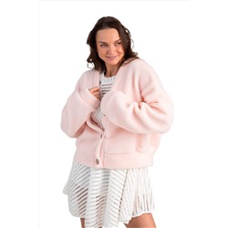 Кардиган КОРОТКИЙ ТЕДДИ пудра