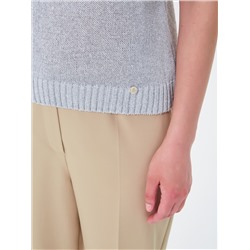 Блуза вязаная светло-серая