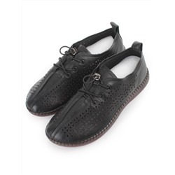 03-5005-1 BLACK Полуботинки женские летние (натуральная кожа)