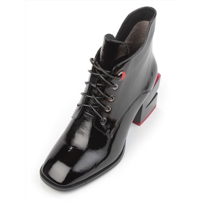 01-C3694-21R100M BLACK Ботинки демисезонные женские (натуральная кожа, байка)