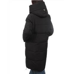 7726 BLACK Пальто зимнее женское (200 гр. холлофайбер)