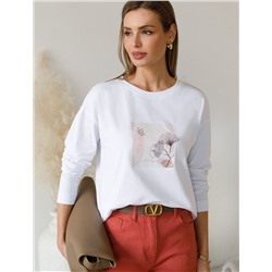 Лонгслив из премиального хлопка с эластаном