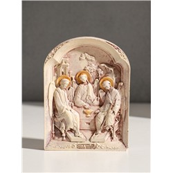 Икона «Святая троица», с подвесом, 12×9×2 см, гипс, роспись