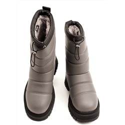 Stylele K-112K-МП/Z Полусапожки женские сер иск кожа, подклад нат шерсть
