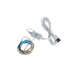 Фитолента для растений Luazon Lighting, светодиодная, 3.5 Вт, 0.5 м, IP65, 5 В, 60 LED/м, диммер, USB, SMD5050, мультиспектральная