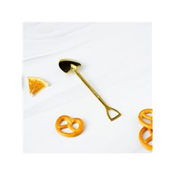 Ложка десертная из нержавеющей стали Magistro «Лопата», длина 12 см, цвет золотой