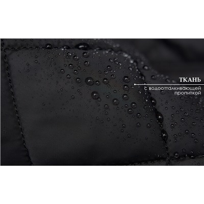 Плащ утепленный черный