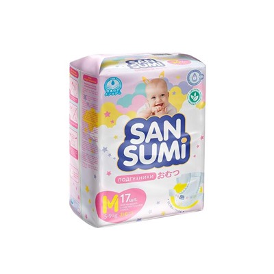 Подгузники, размер M (5-9 kg) «Sansumi», 520 г
