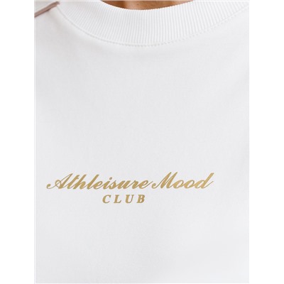 Свитшот с лампасами и разрезами из эластичного футера двухнитки без начеса