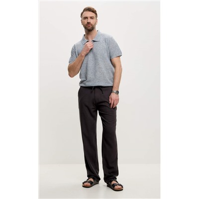 Брюки лен F111-0855 deep grey