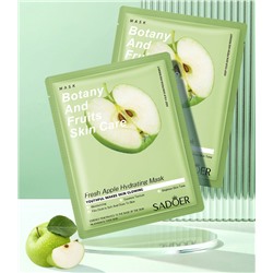 Тканевая маска для лица с экстрактом ЗЕЛЕНОГО ЯБЛОКА Sadoer