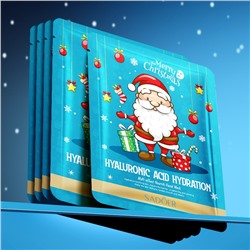 Тканевая маска для лица с гиалуроновой кислотой ДЕД МОРОЗ Sadoer