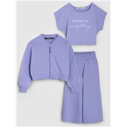 Худи+брюки+футболка, Baby Lavender 16-3923