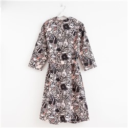 Халат женский «Этель. Леопард», размер 46-48, вафля 200 г/м², хлопок