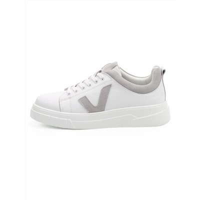 03-YC354-1 WHITE Полуботинки спортивные женские (натуральная кожа, натуральная замша)