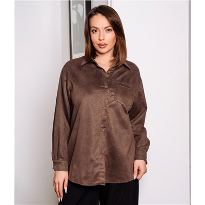 Рубашка #КТ1320, шоколадный