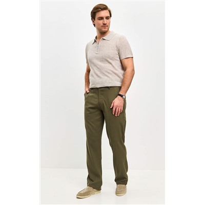 Брюки лен P511-0852 khaki