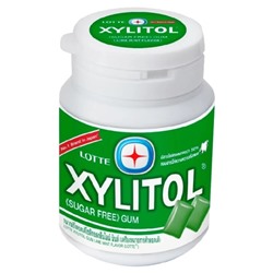 Жевательная резинка без сахара с ксилитом со вкусом лайма и мяты Lotte Xylitol gum 58 гр