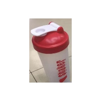 Бутылка/Шейкер SHAKER SHS-600 бело-красная, для спортивного питания 600ML/уп72
