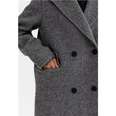 Пальто женское серый
