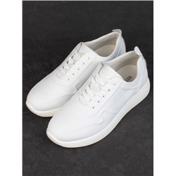 05-PDL195-1 WHITE Кроссовки женские (натуральная кожа)