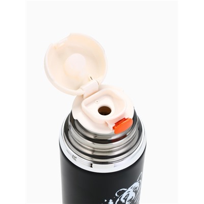 Термос Calm and happy, чёрный, 600 мл