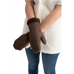 Варежки меховые "ЗИМУШКА" ЭЛАСТИЧНЫЙ МЕХ КОРИЧНЕВЫЙ