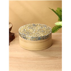 Банка для сыпучих продуктов, 16×16×6.5 см, бамбук