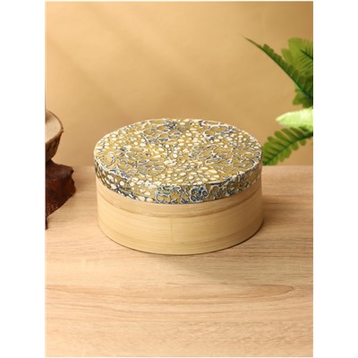 Банка для сыпучих продуктов, 16×16×6.5 см, бамбук