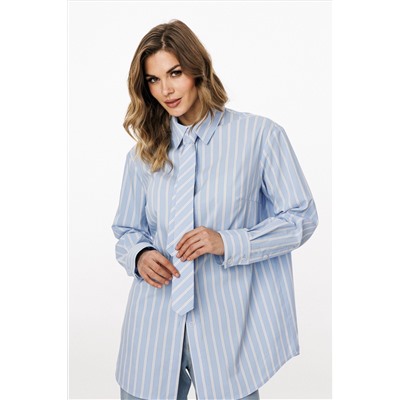 Блуза EOLA 3049 голубой_в_полоску