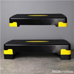 Степ платформа для фитнеса Woohooo StepFit S1 / 68см / желтый / уп 5