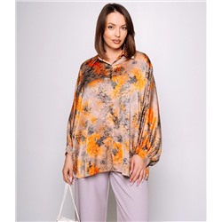 Блуза #КТ1936 (2), бежевый, оранжевый