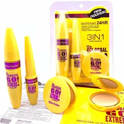 Набор Jual Million Pauline The Colossal Go Extreme 3in1 (тушь, подводка, пудра)