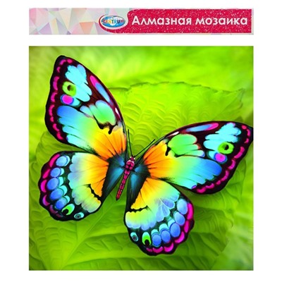 Алмазная мозаика «Бабочка», 40 × 50 см, без подрамника, частичное заполнение
