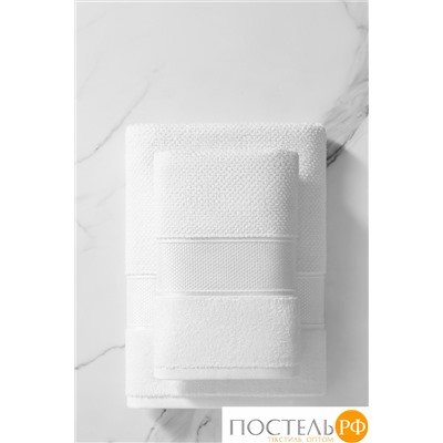 PRIME PRIVE ОТИЛИЯ бел К-т Полотенец, 50x100-1/70х140-1, 2 пр., 100% хлопок, 500 гр/м2