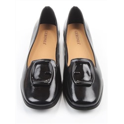 06-DLG03-2 BLACK Туфли женские (натуральная кожа)
