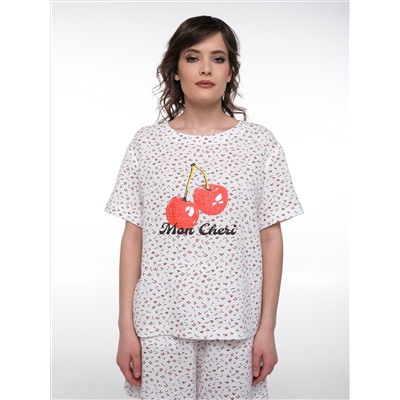 Блузка из муслина с принтом