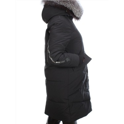 CU-19056 BLACK Пальто женское зимнее CUTEELF (200 гр. холлофайбера)