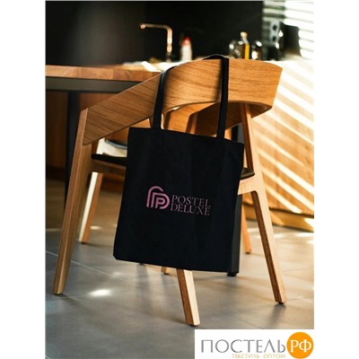 Сумка холщовая 35х38х5 см, ручки 54х2,5 см, 100% хлопок, черная