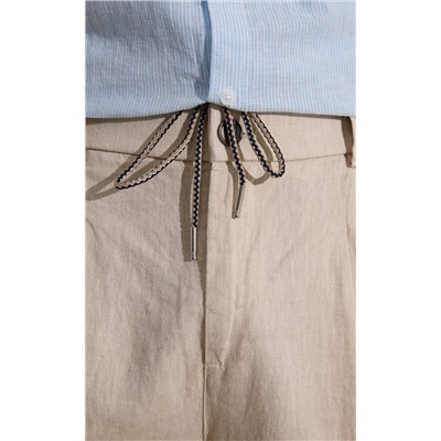 Брюки лен P411-0866 natural linen