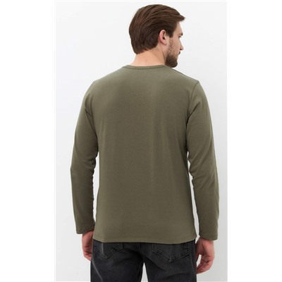 Лонгслив мужской с принтом F021-1001-642 хаки