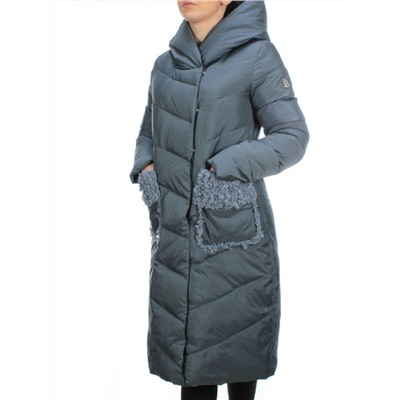 8115 GRAY/BLUE Пальто зимнее женское Jarius