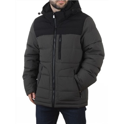 62042 DK. GREEN/BLACK Куртка мужская зимняя (200 гр. холлофайбер)